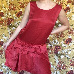 Red flapper dress
